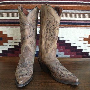 Dan Post Womens Sidewinder Tan Boots Size 9M